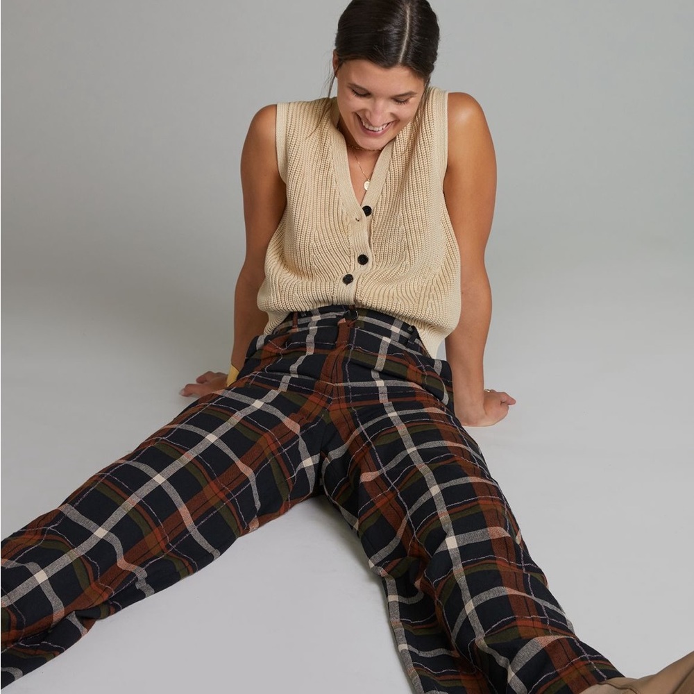 Anthropologie- FRNCH Plaid Trousers  - Size S